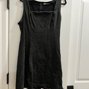 Abercrombie & Fitch Black Denim Mini Dress